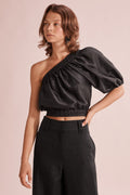 Silk One Shoulder Top