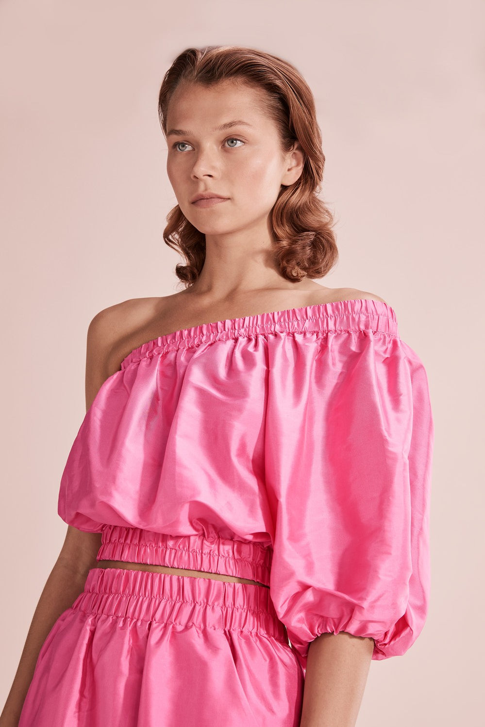 Silk One Shoulder Top