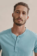 Short Sleeve Piece Dyed Henley