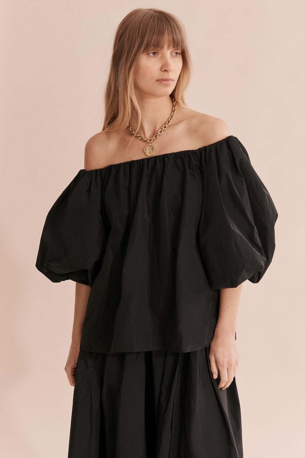Off Shoulder Taffeta Top