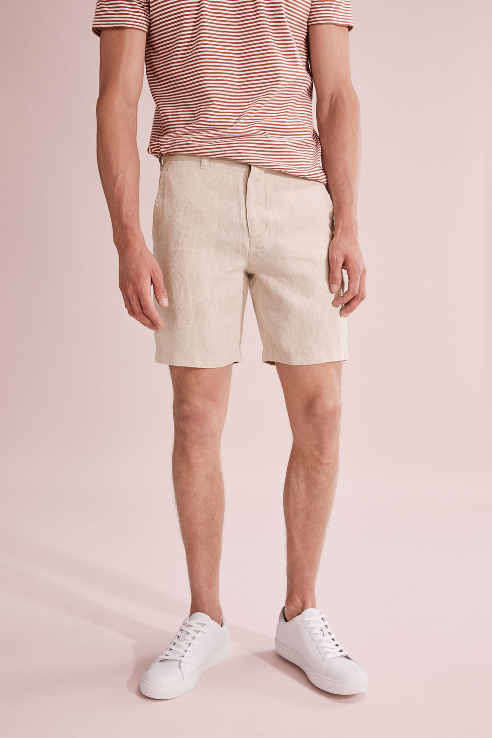 Button Front Linen Short