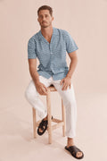 Short Sleeve Regular Revere Print Shirt