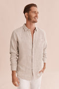 Regular Linen Puppytooth Shirt