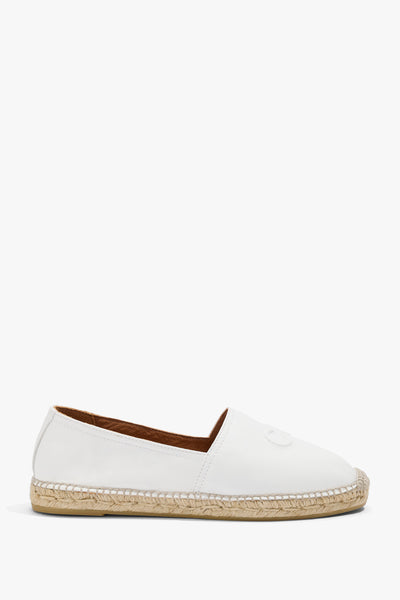 Cr Logo Leather Espadrille