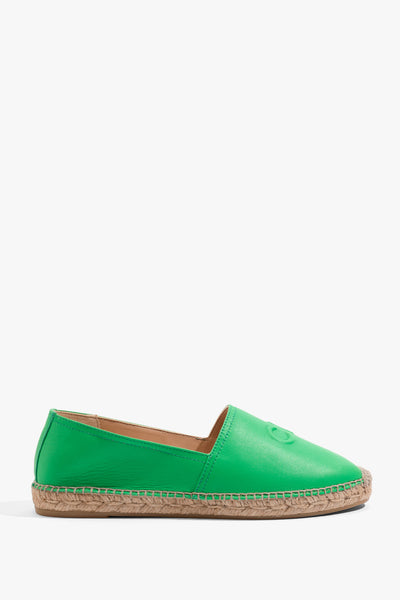 Cr Logo Leather Espadrille