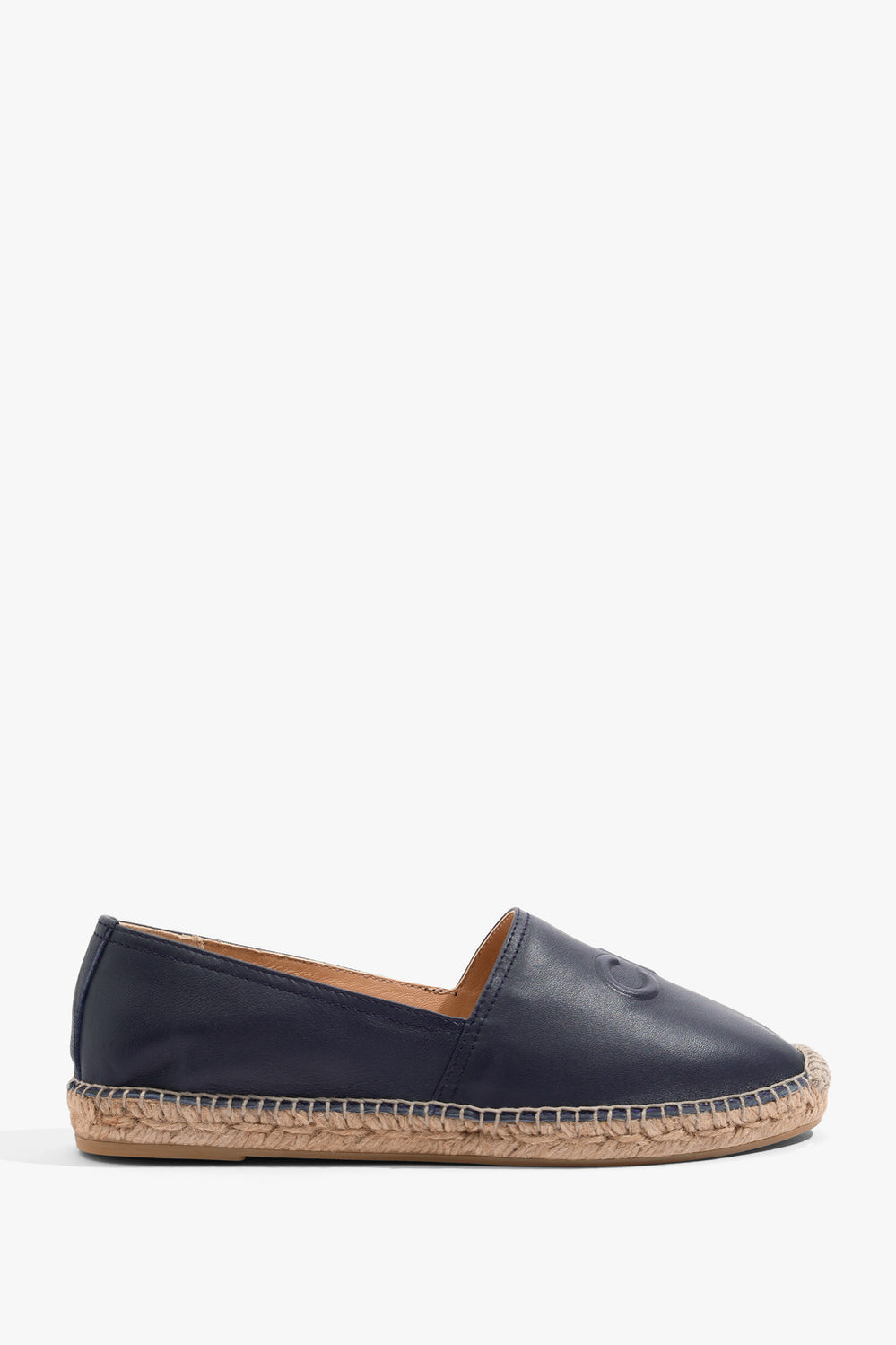 Cr Logo Leather Espadrille