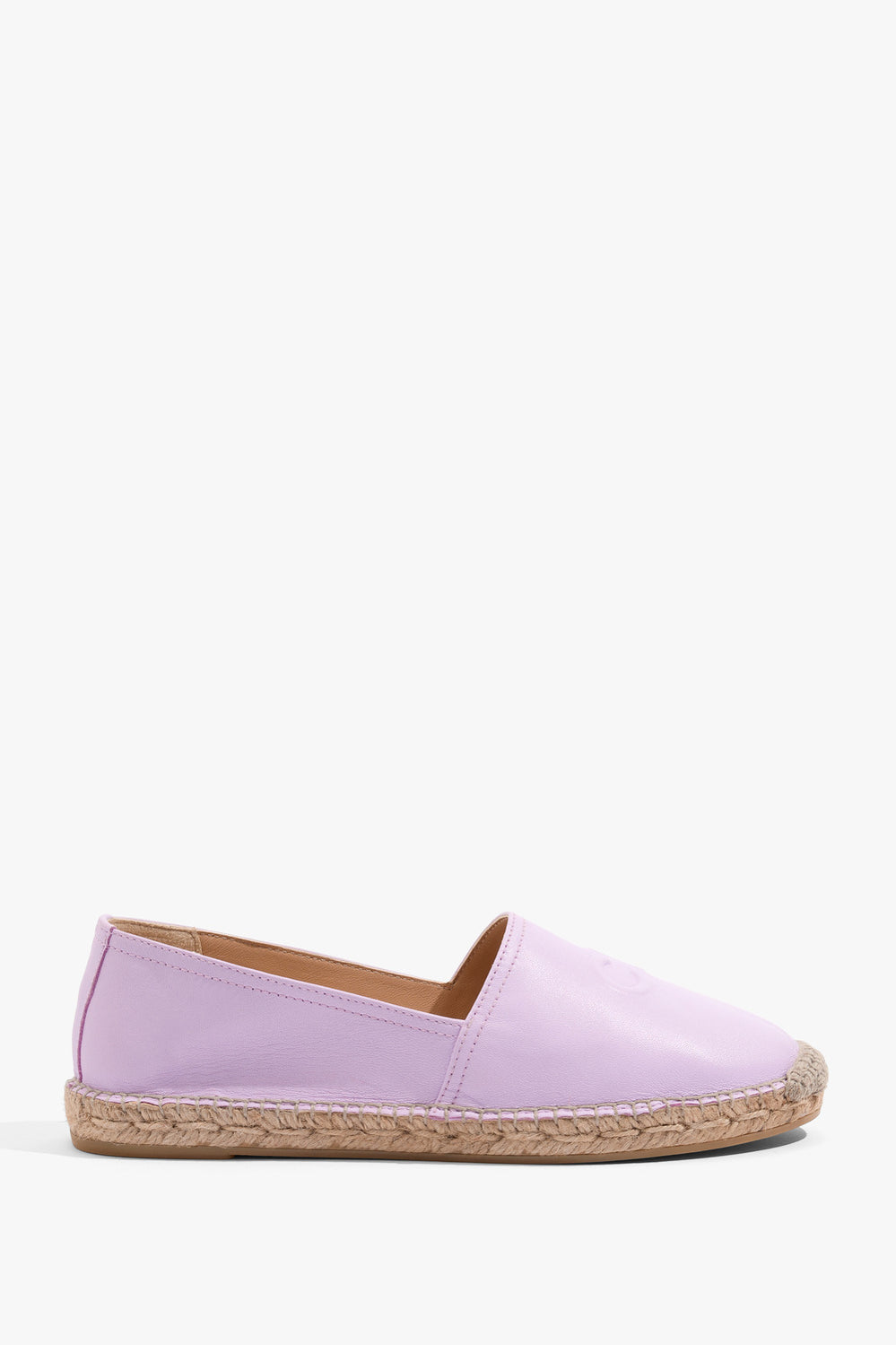 Cr Logo Leather Espadrille