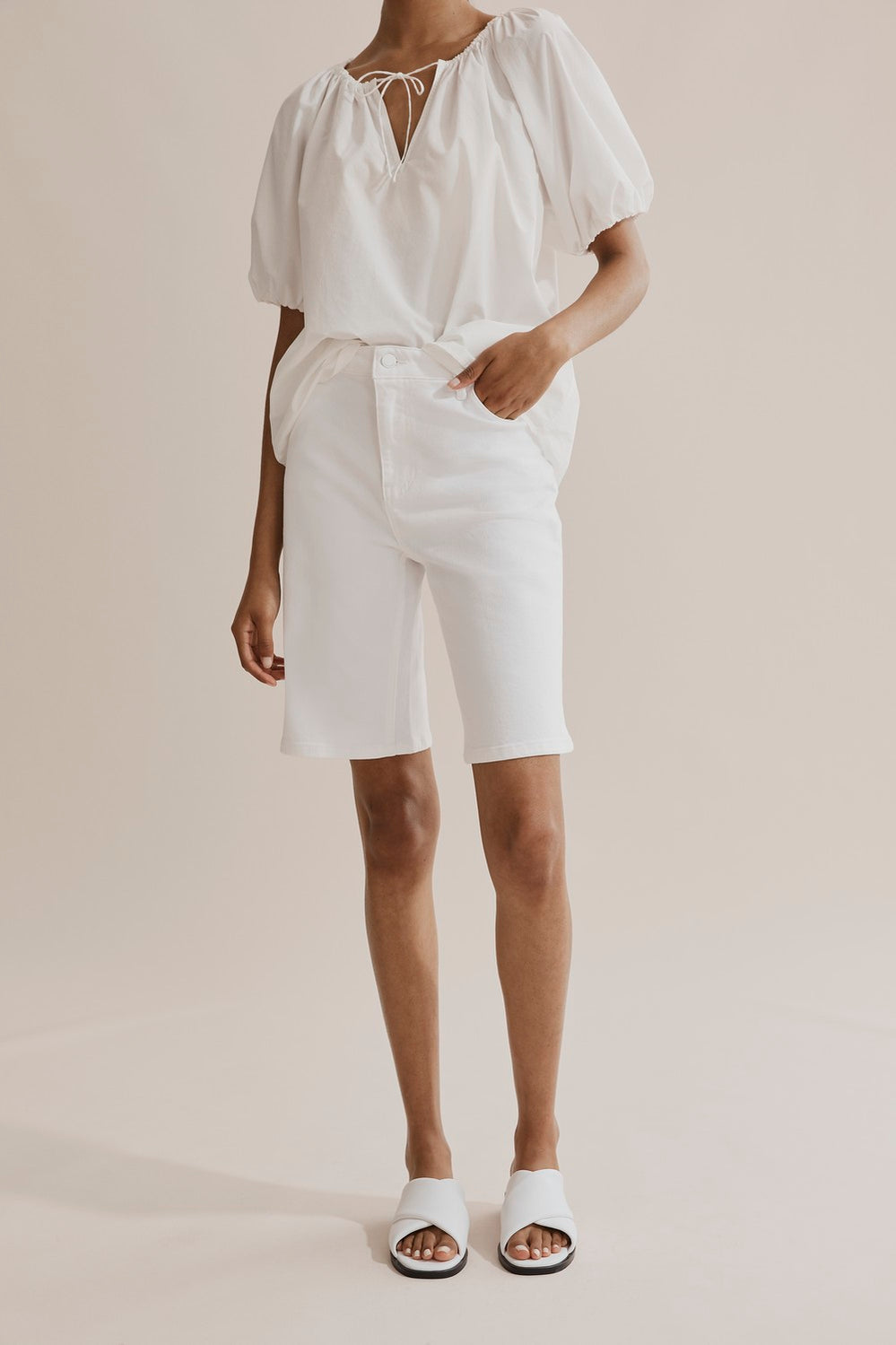 Cotton High Waist Short