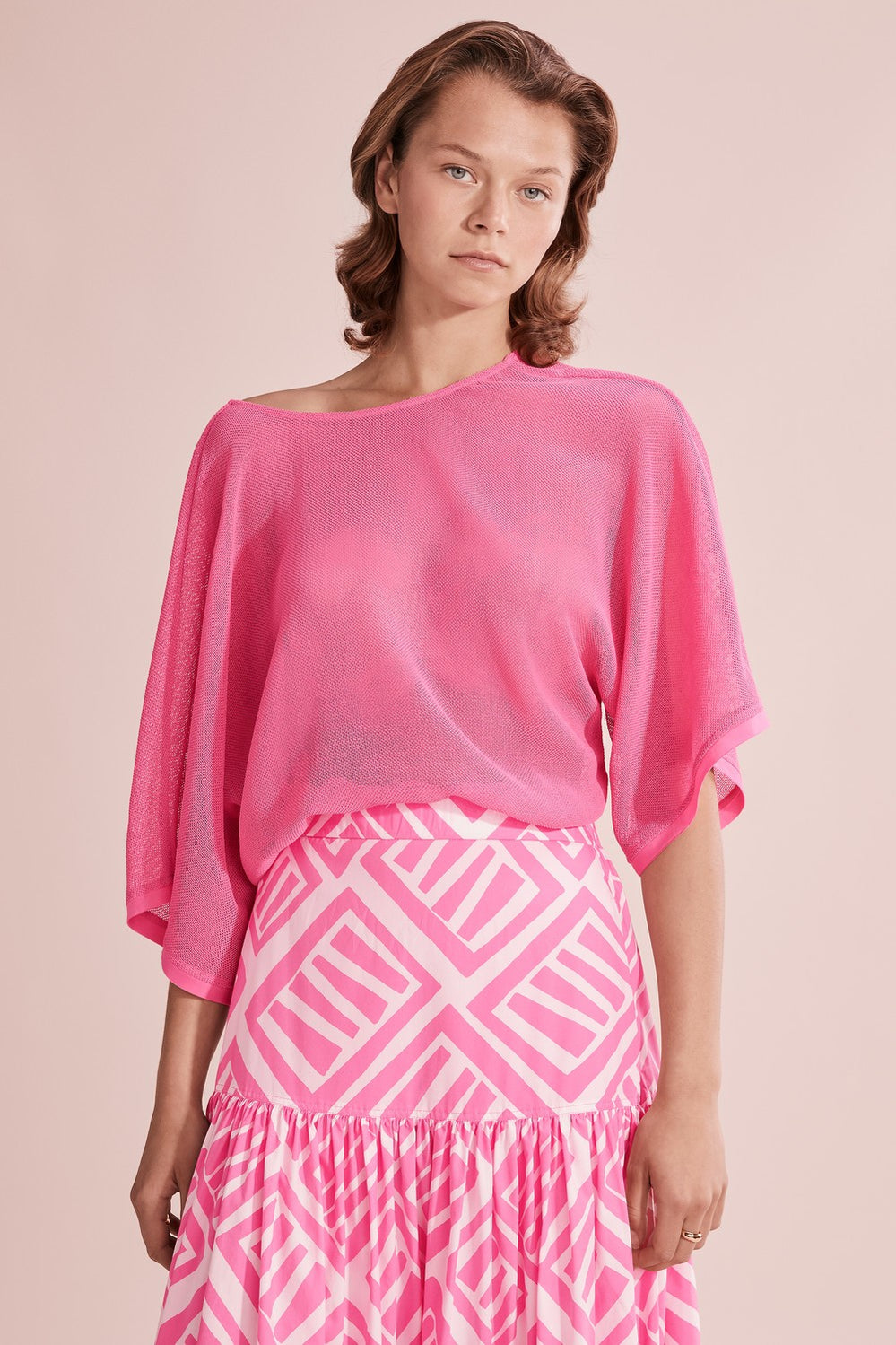 Mesh Kimono Sleeve Top