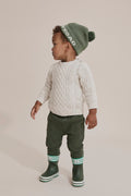 Cotton Blend Texture Sweat Pant
