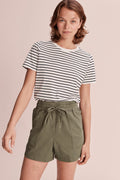Stripe Basic Cotton T-Shirt