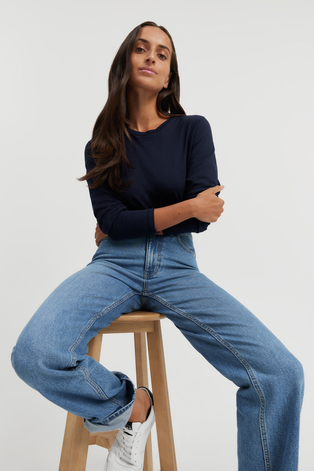 Long Sleeve Cotton Slub T-Shirt