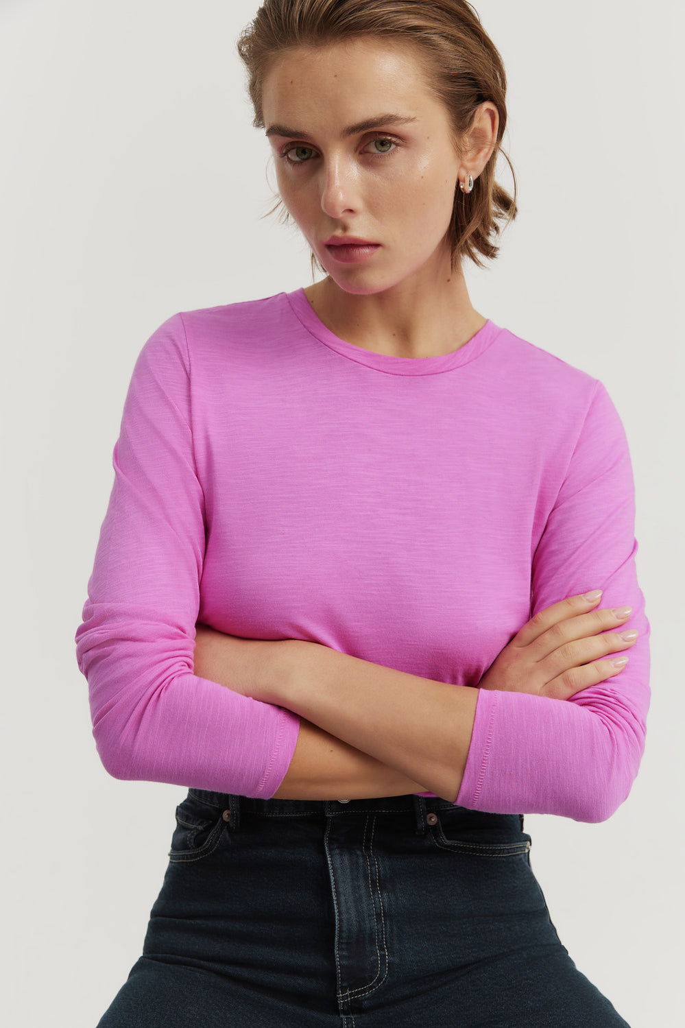 Long Sleeve Cotton Slub T-Shirt