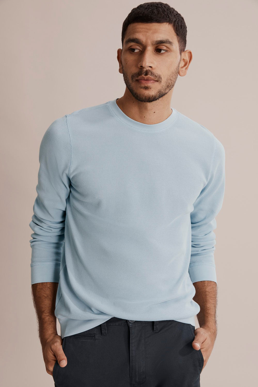 Long Sleeve Waffle Crew T-Shirt