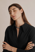 Fitted Crepe Shirt