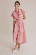 Bib Ruffle Tiered Dress