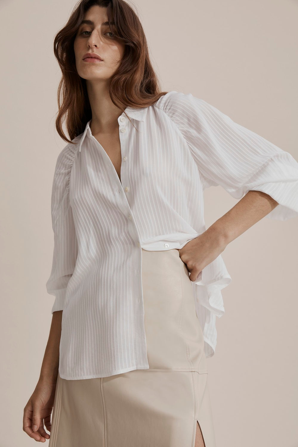 Gathered Sleeve Blouse