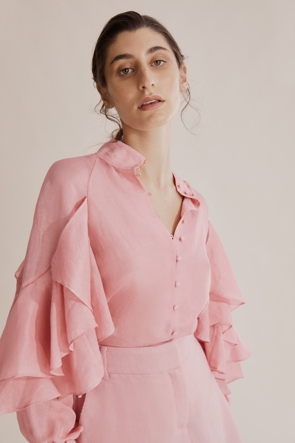 Ruffle Sleeve Shirt