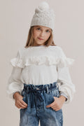 Soft Frill Long Sleeve Shirt
