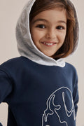 Cotton Applique Dog Hooded Sweat