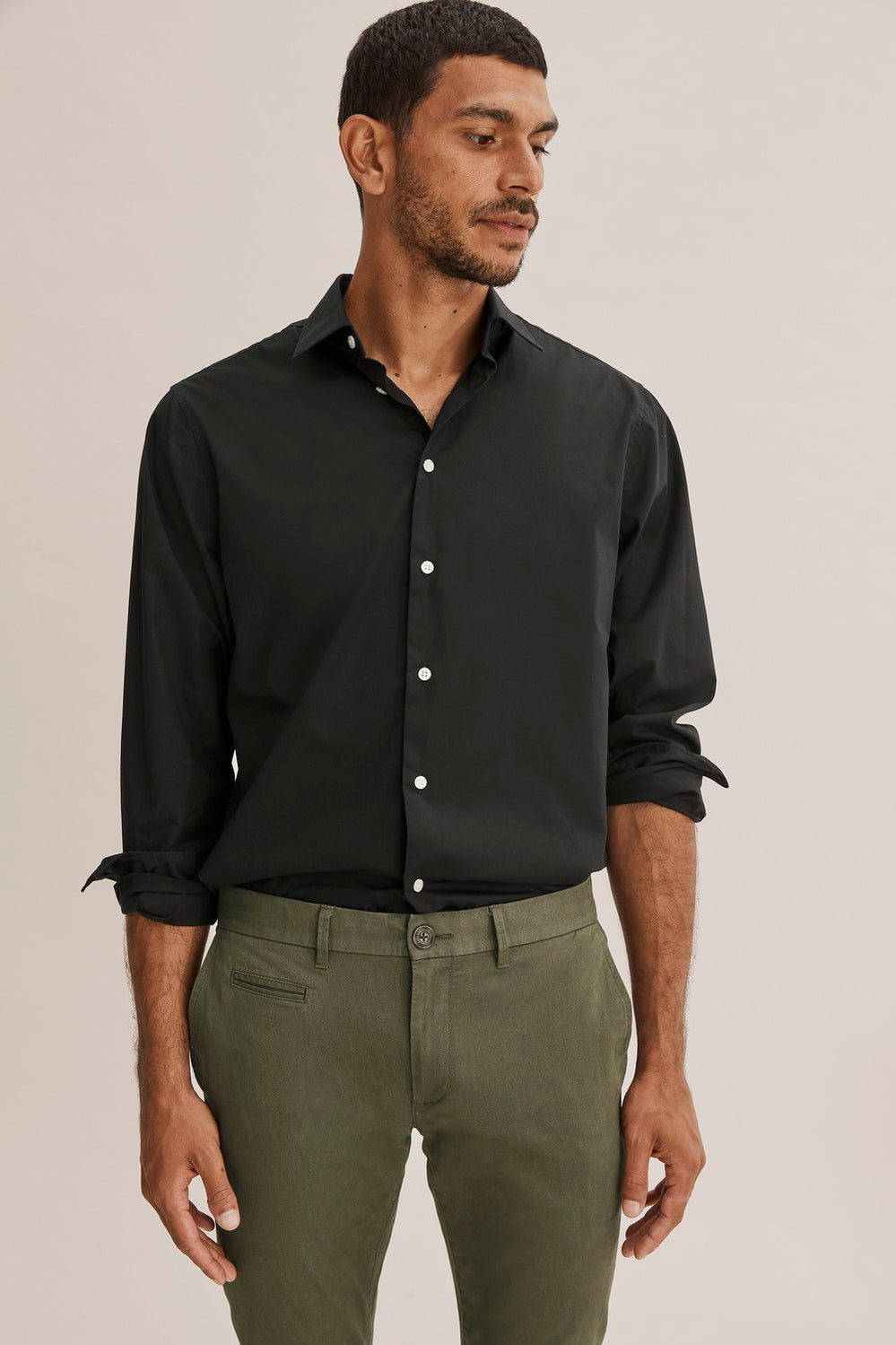 Regular Fit Stretch Poplin Shirt