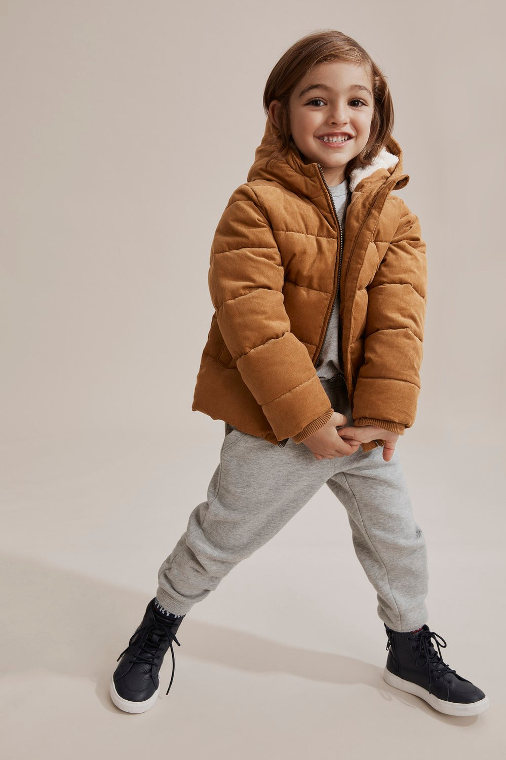 Cord Puffer Jacket