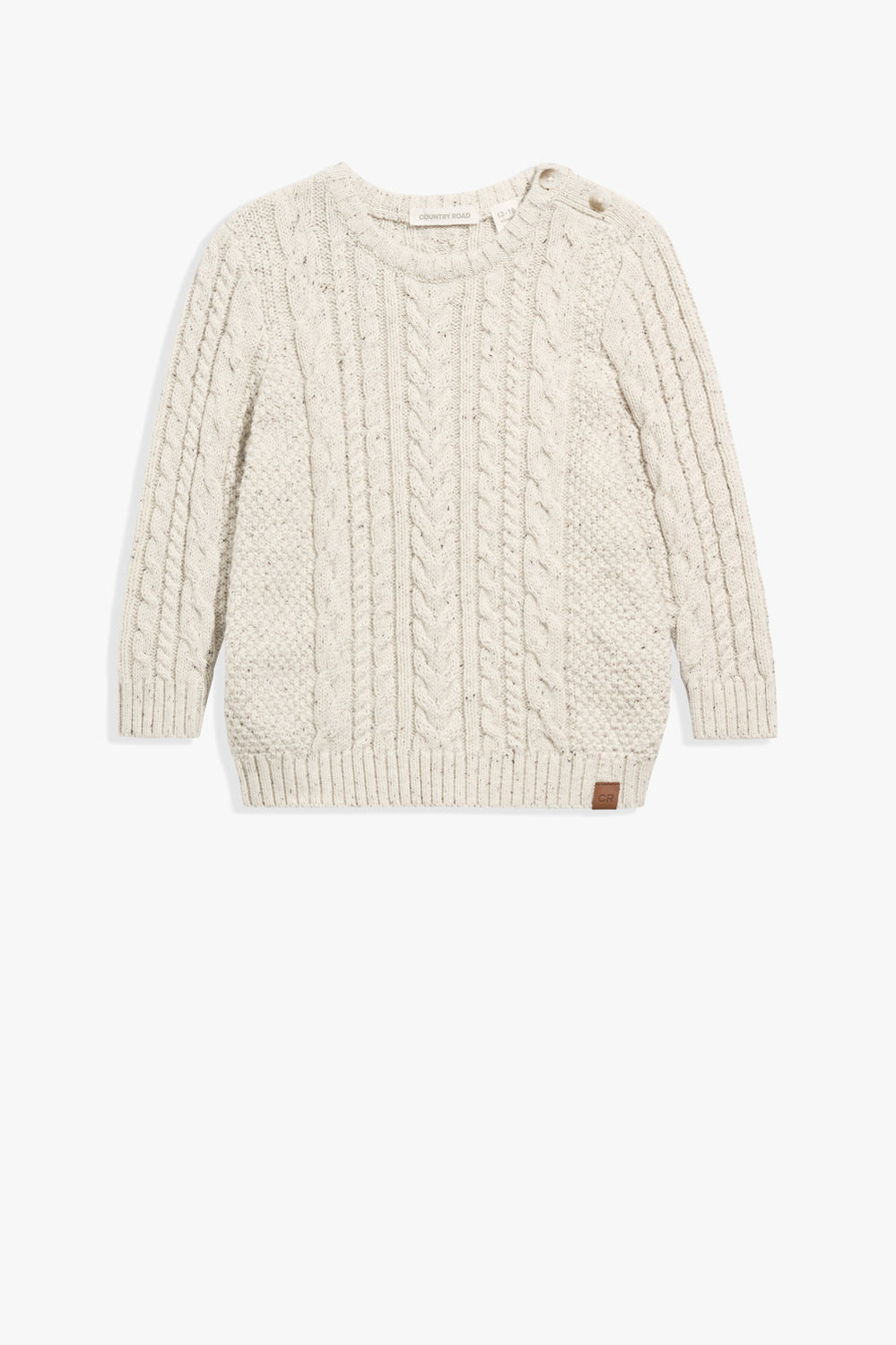Cotton Cable Crew Knit