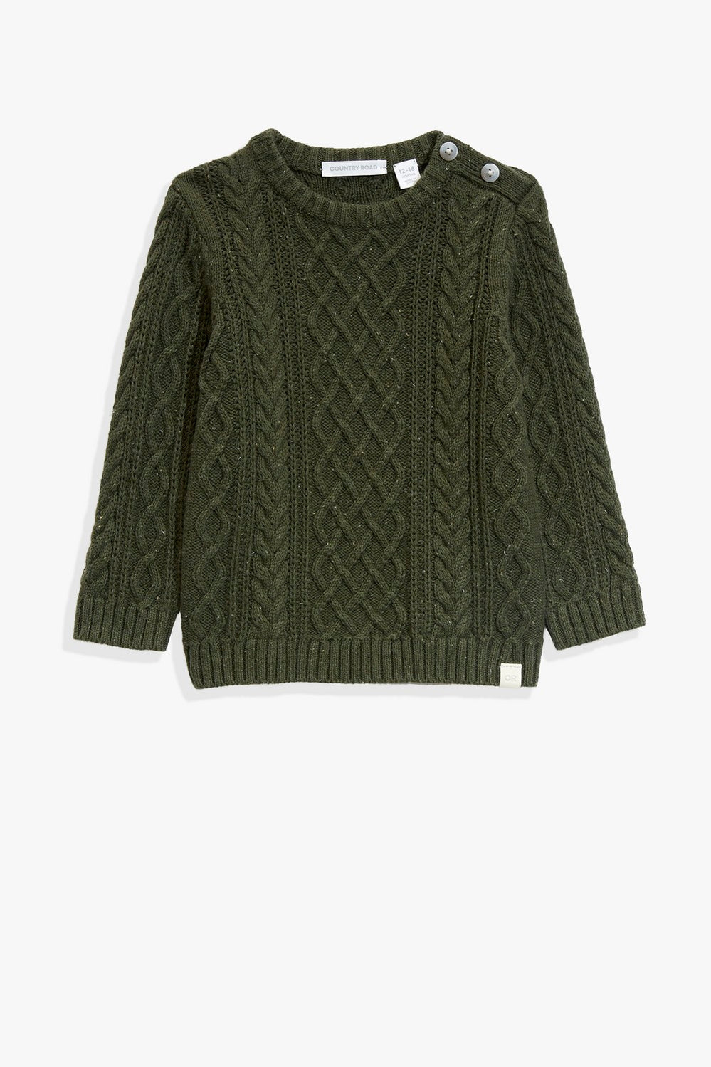 Cotton Cable Crew Knit