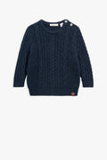 Cotton Cable Crew Knit