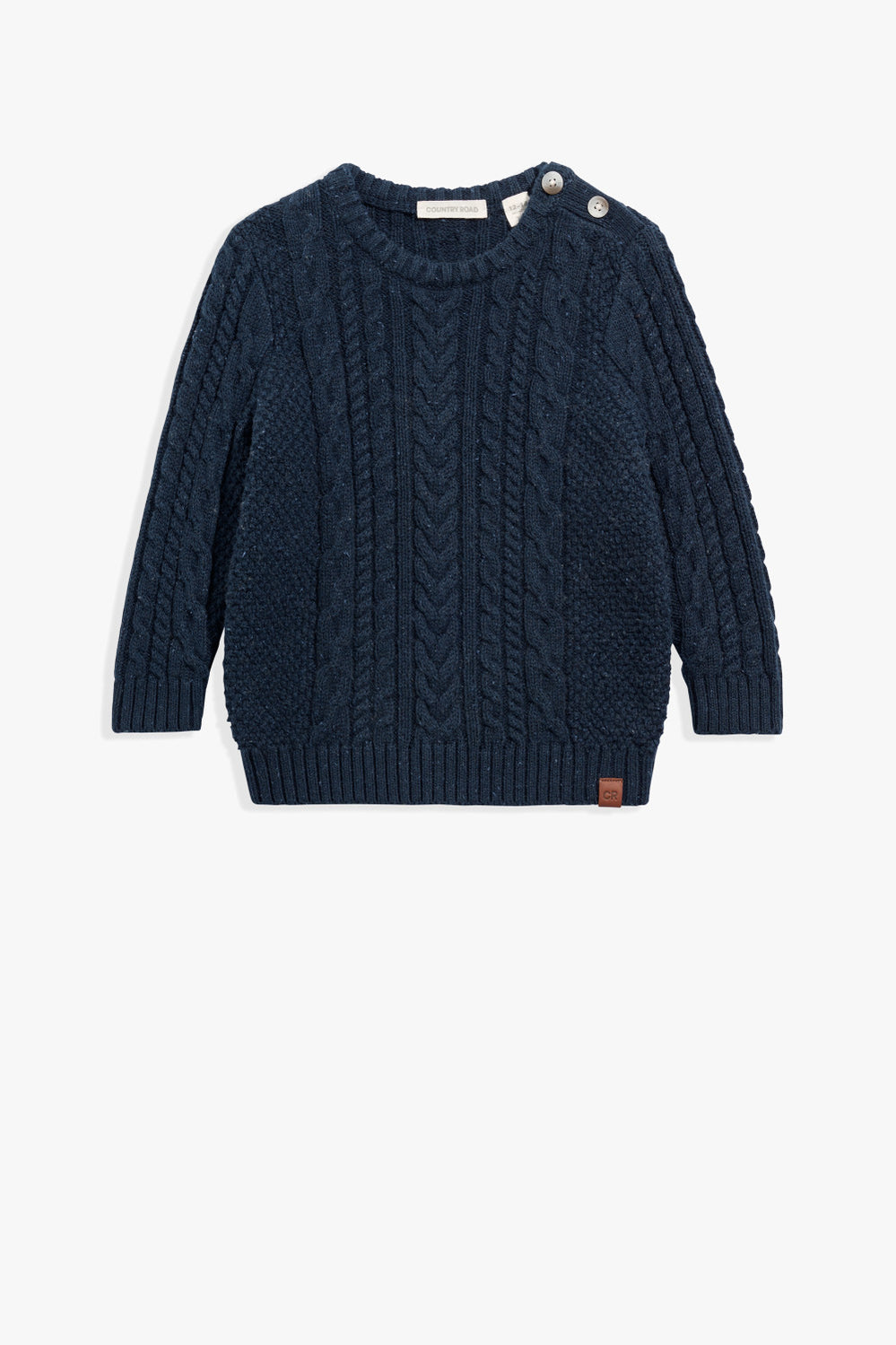 Cotton Cable Crew Knit