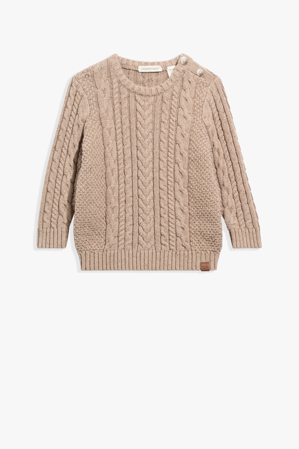 Cotton Cable Crew Knit