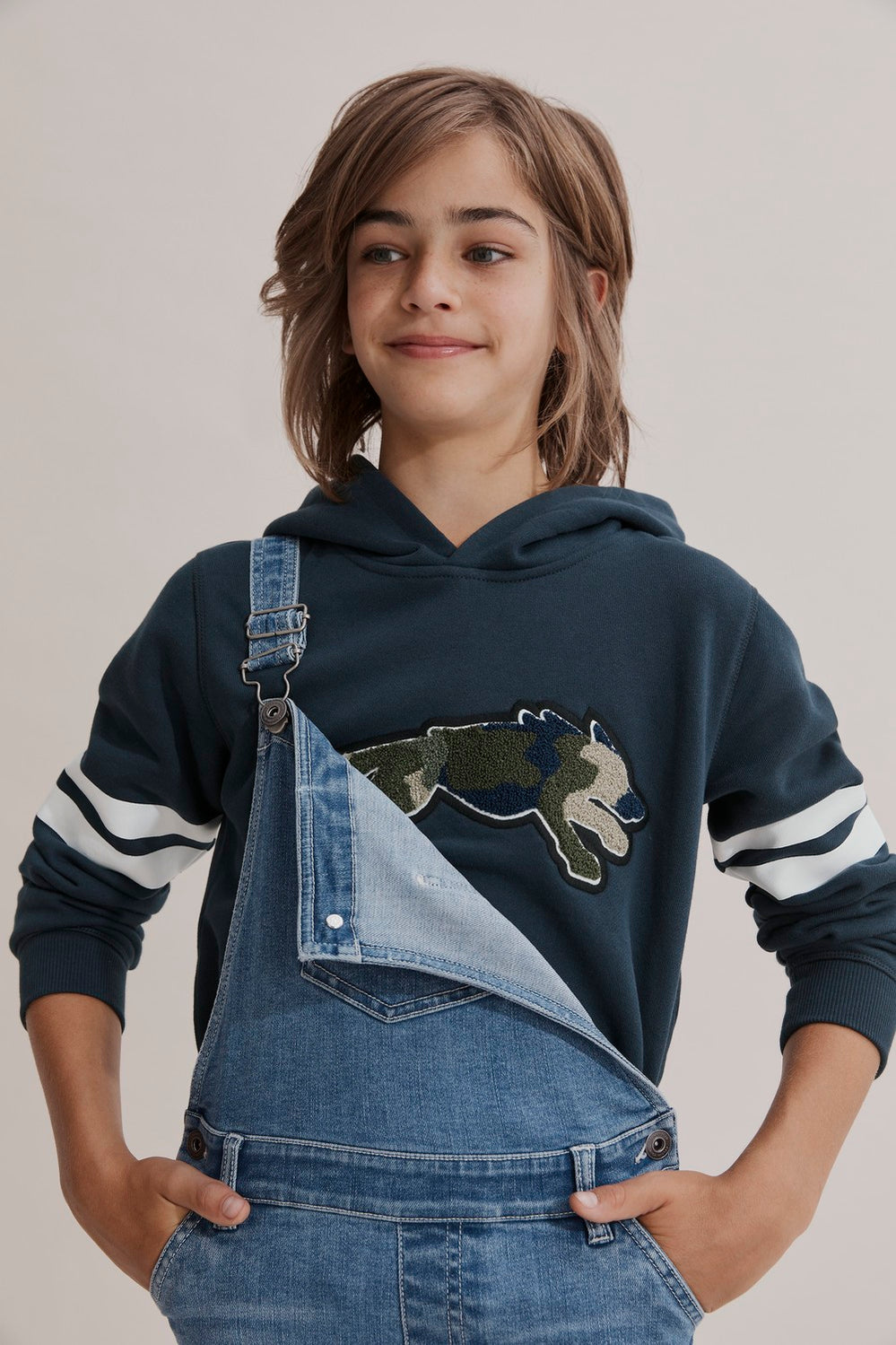 Organically Grown Cotton Fox Varsity Hooded Sweat
