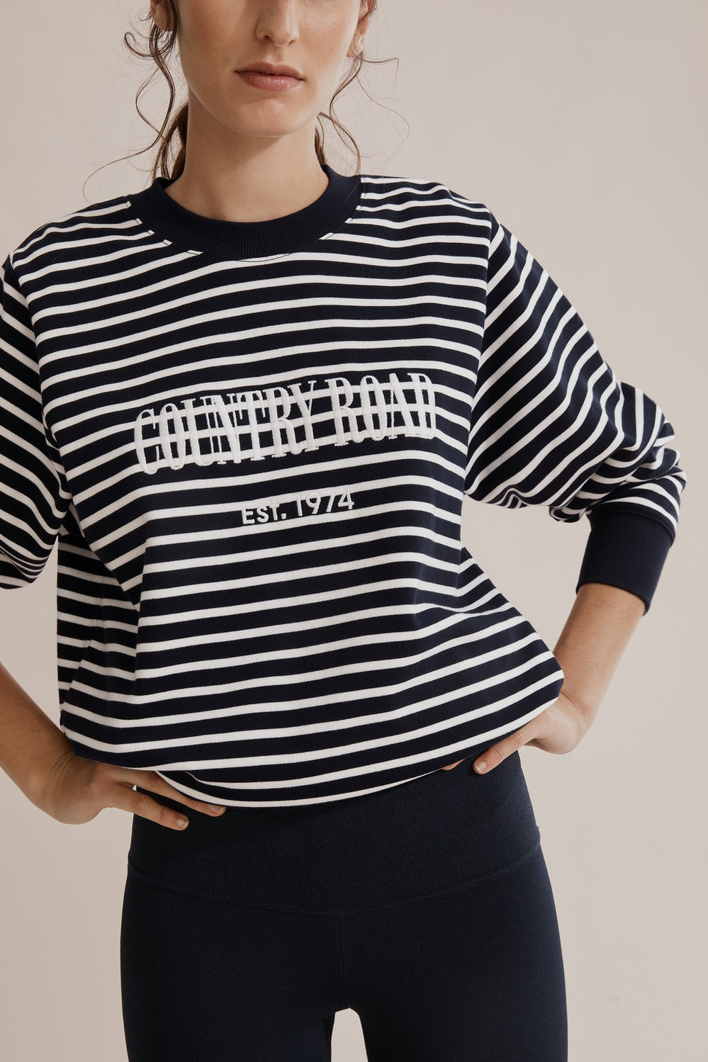 Cotton Stripe Heritage Sweat