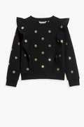 Organically Grown Cotton Sequin Frill Sweat