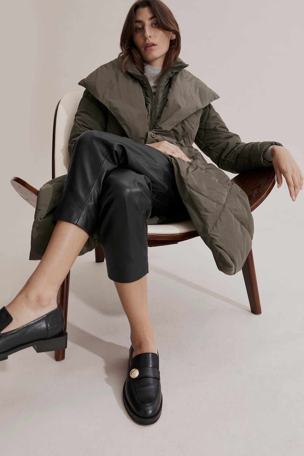 Polyester Wrap Longline Puffer