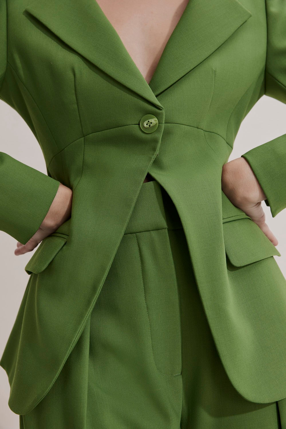 Wool Wide Lapel Blazer