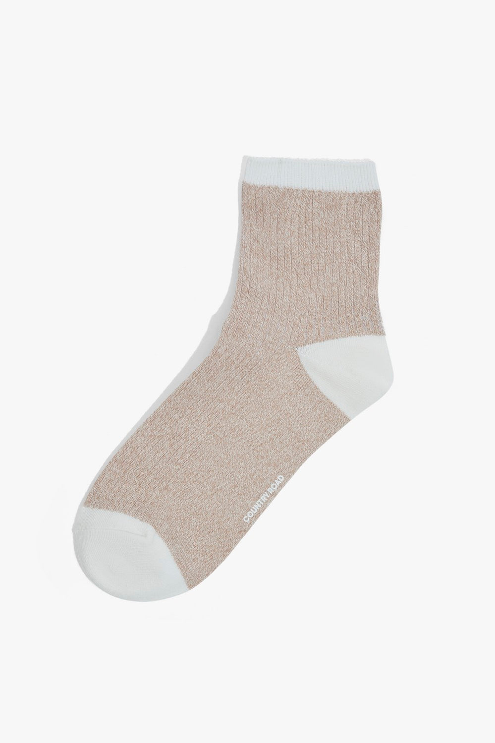 Fine Rib Quarter Crew Sock