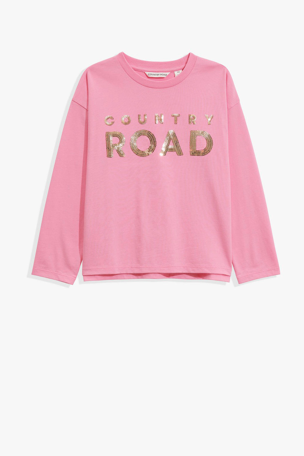 Cotton Sequin Logo T-Shirt