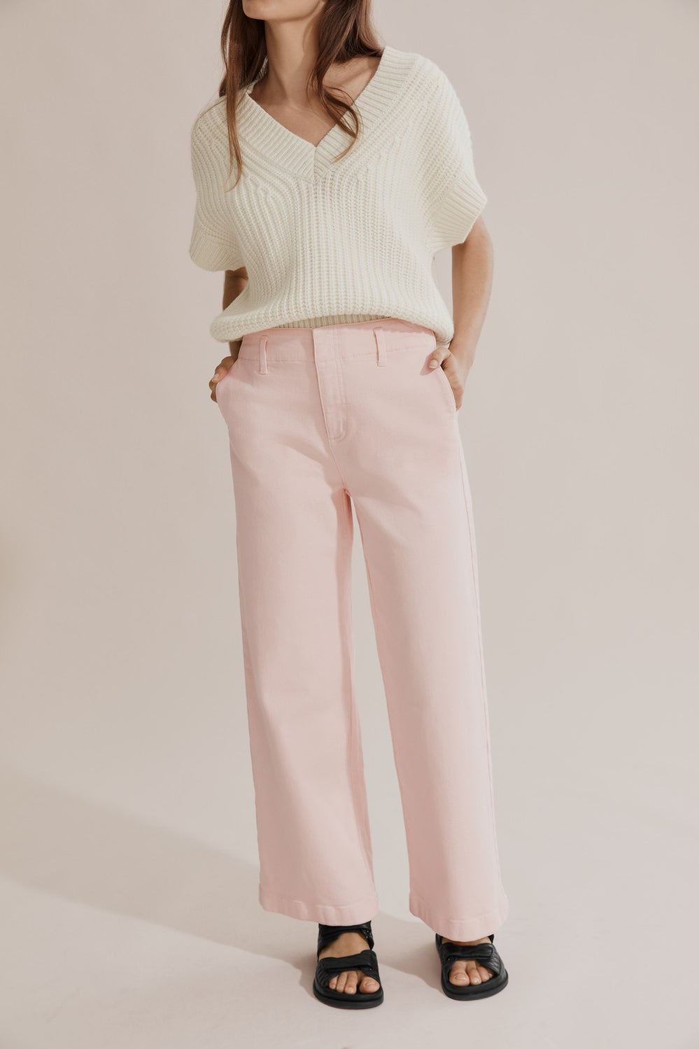 Cotton Wide Leg Jean