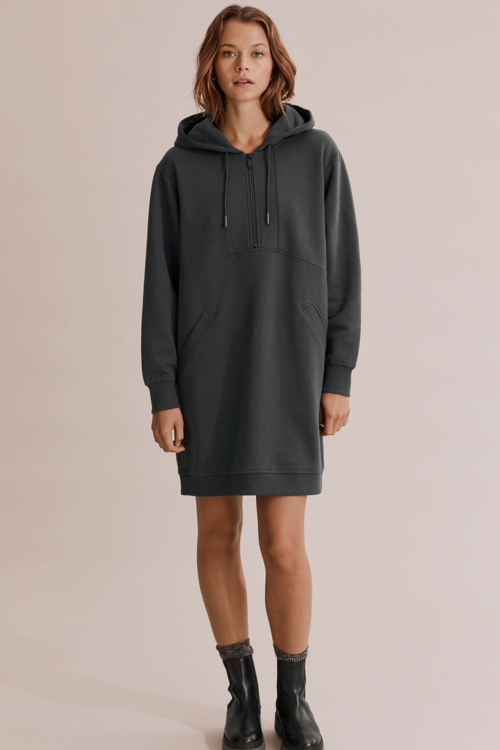 Cotton Detail Sweat Dress