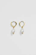 Ava Mini Pearl Hoop Earring