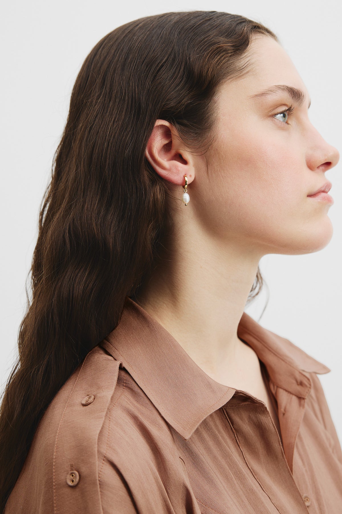 Ava Mini Pearl Hoop Earring