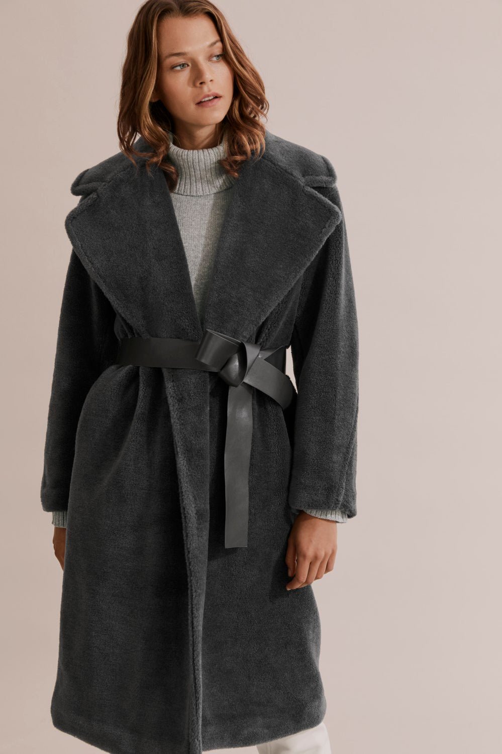 Shearling Wrap Coat