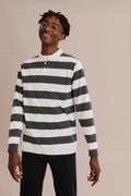 Teen Cotton Wide Stripe Polo