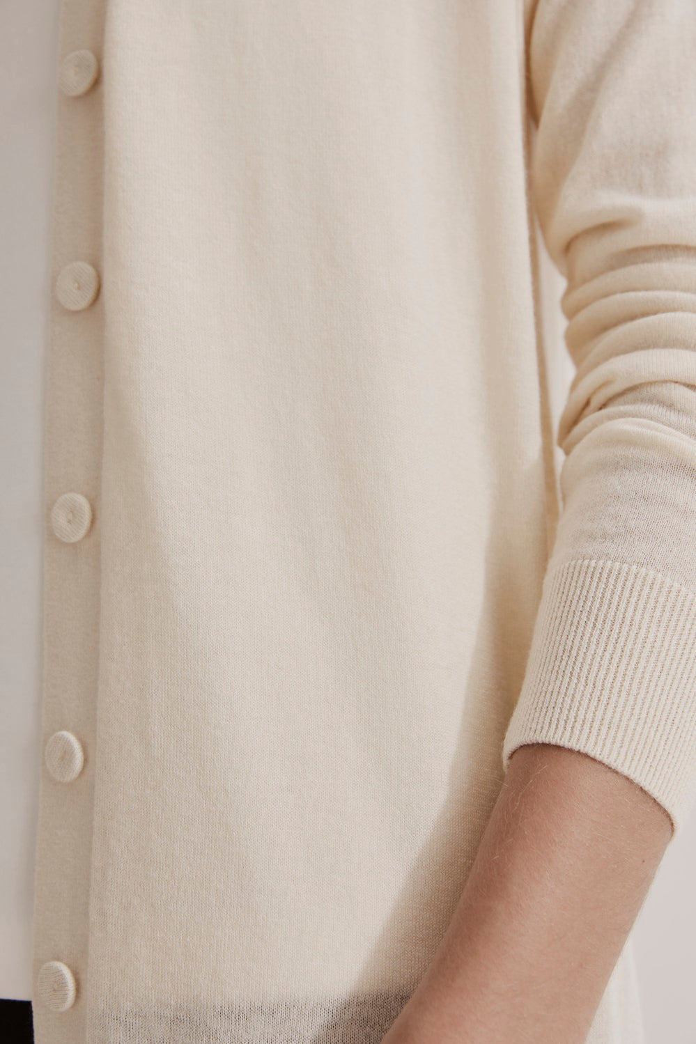 Merino Wool Silk Longline Cardigan