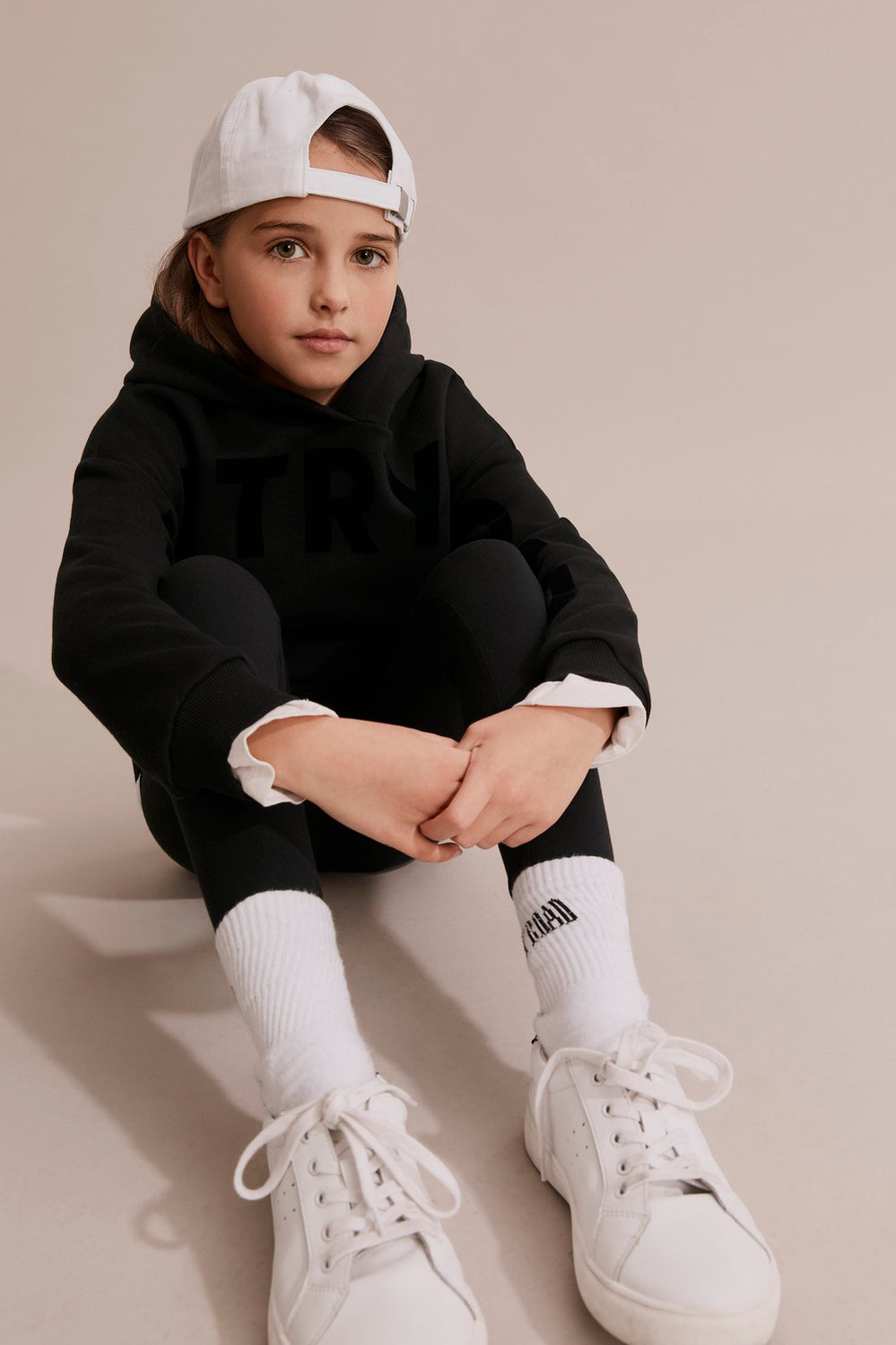 Cotton Flock Logo Hooded Sweat