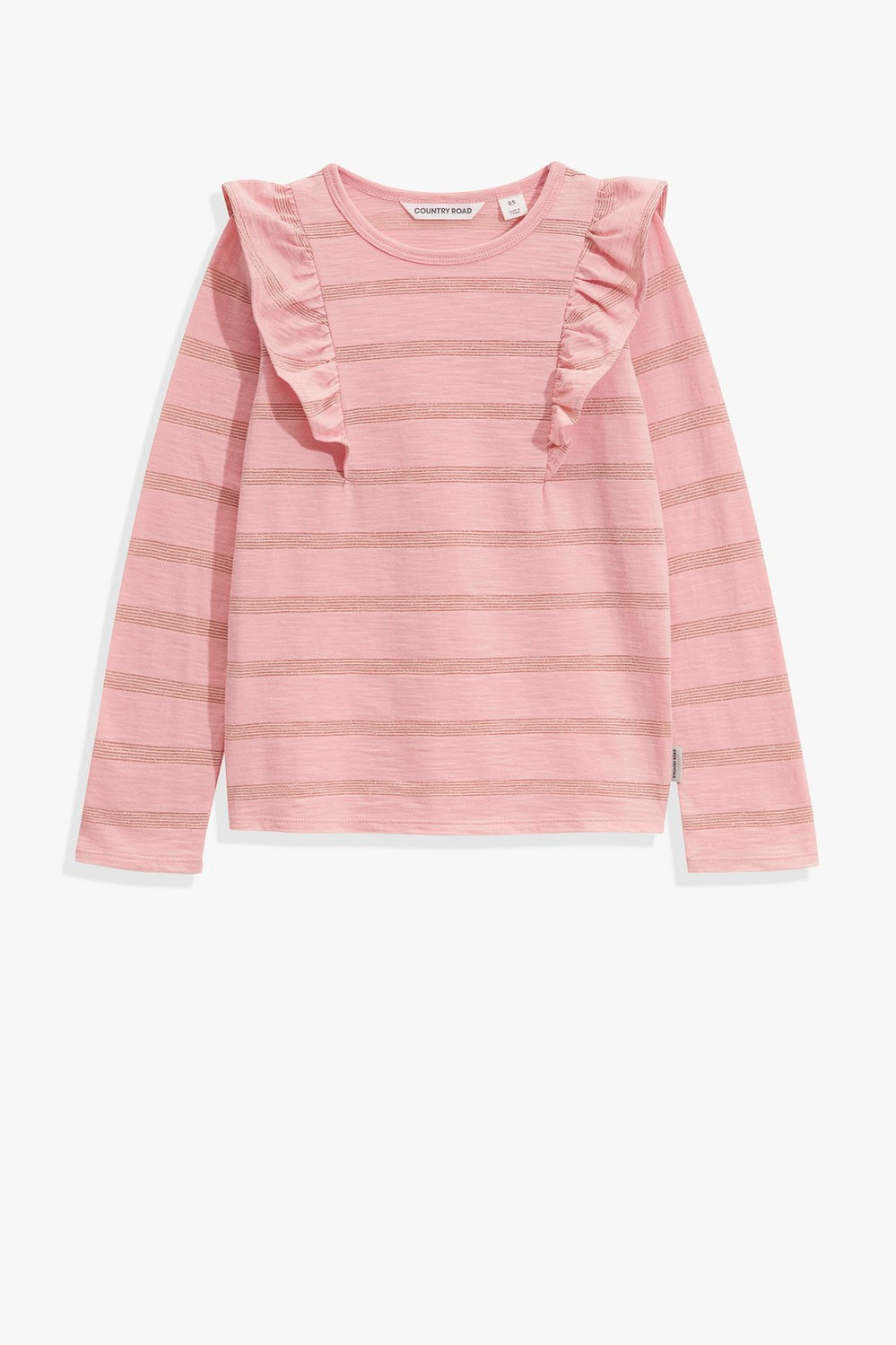 Cotton Slub Frill T-Shirt