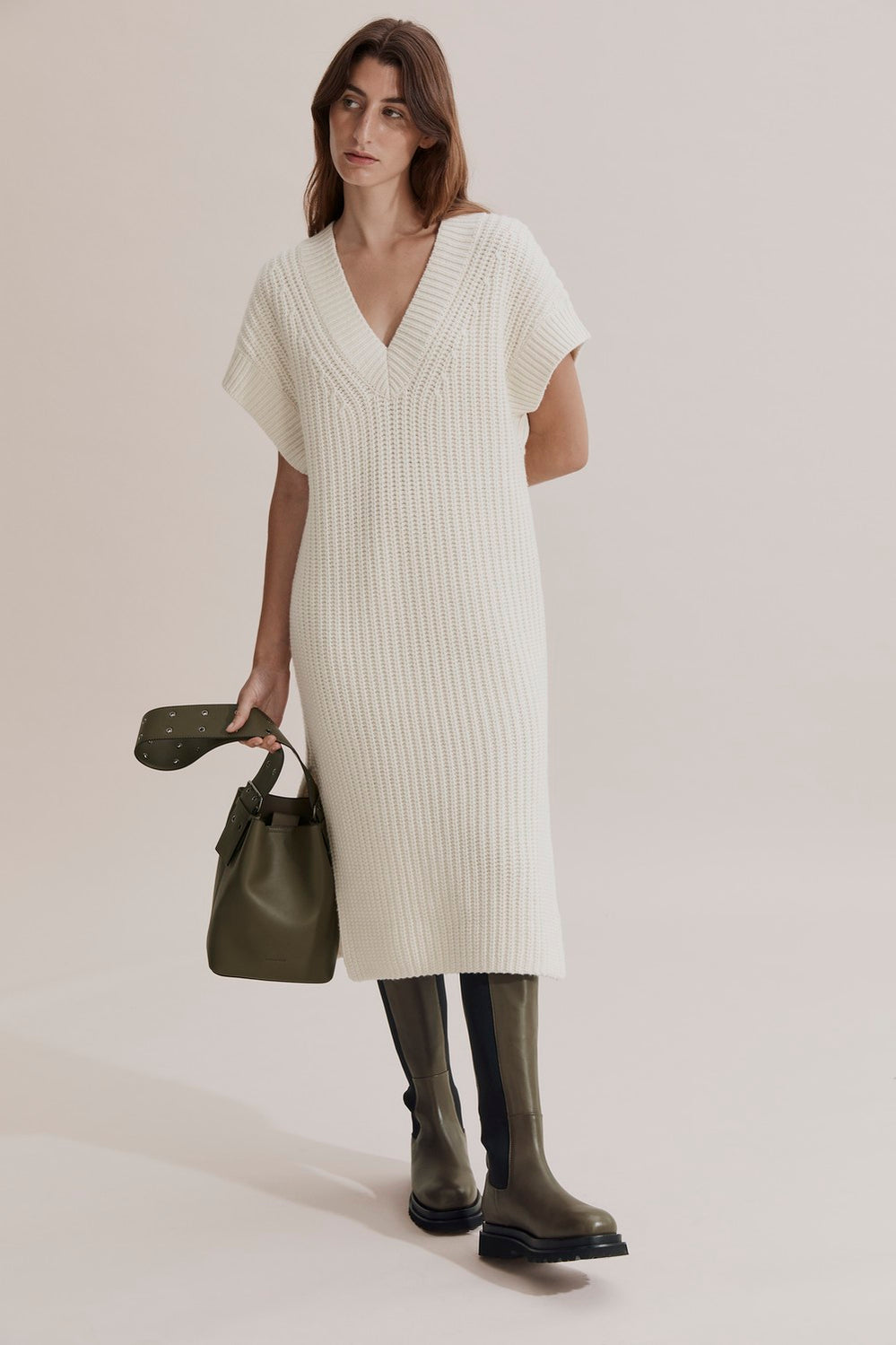 Knit Rib Detail Dress