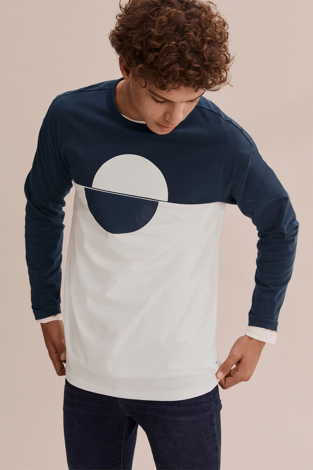 Teen Cotton Circle Block Long Sleeve T-Shirt