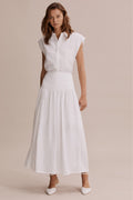 Linen Basque Maxi Skirt